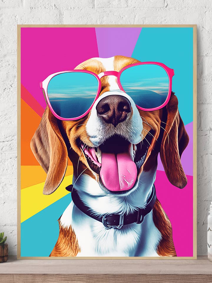 Beagle POP ART Canvastavla på duk för wholesale av Arttique - Artistry Canvas Prints