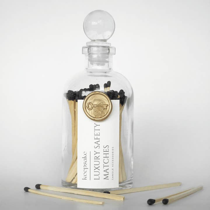 Keepsake Candle | Curated - Wholesale Matches - Black Apothecary Safety Matches1