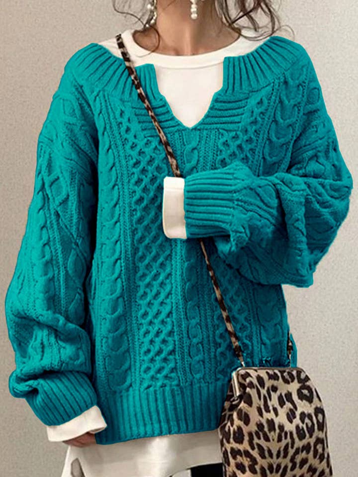 Lovenne - Wholesale Knit Sweater - Women's - Casual knitted cable-knit sweater9