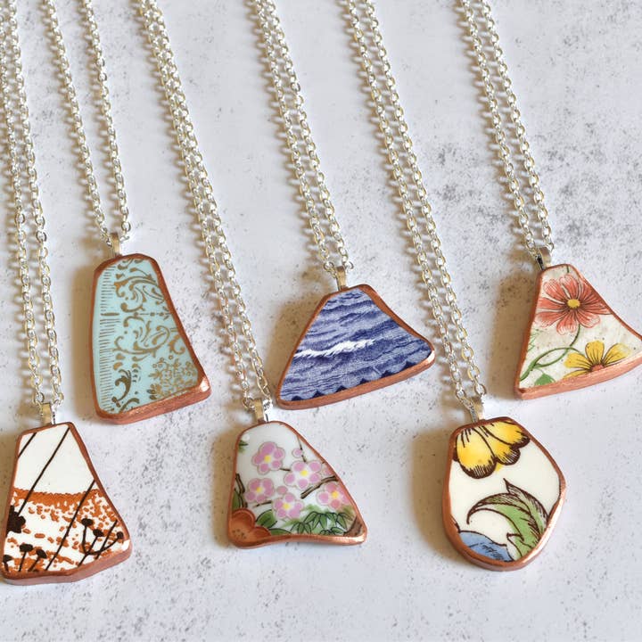 The Broken Plate Pendant Co - Wholesale Pendant/Charm Necklace - Broken Plate Shard NecklaceÂ