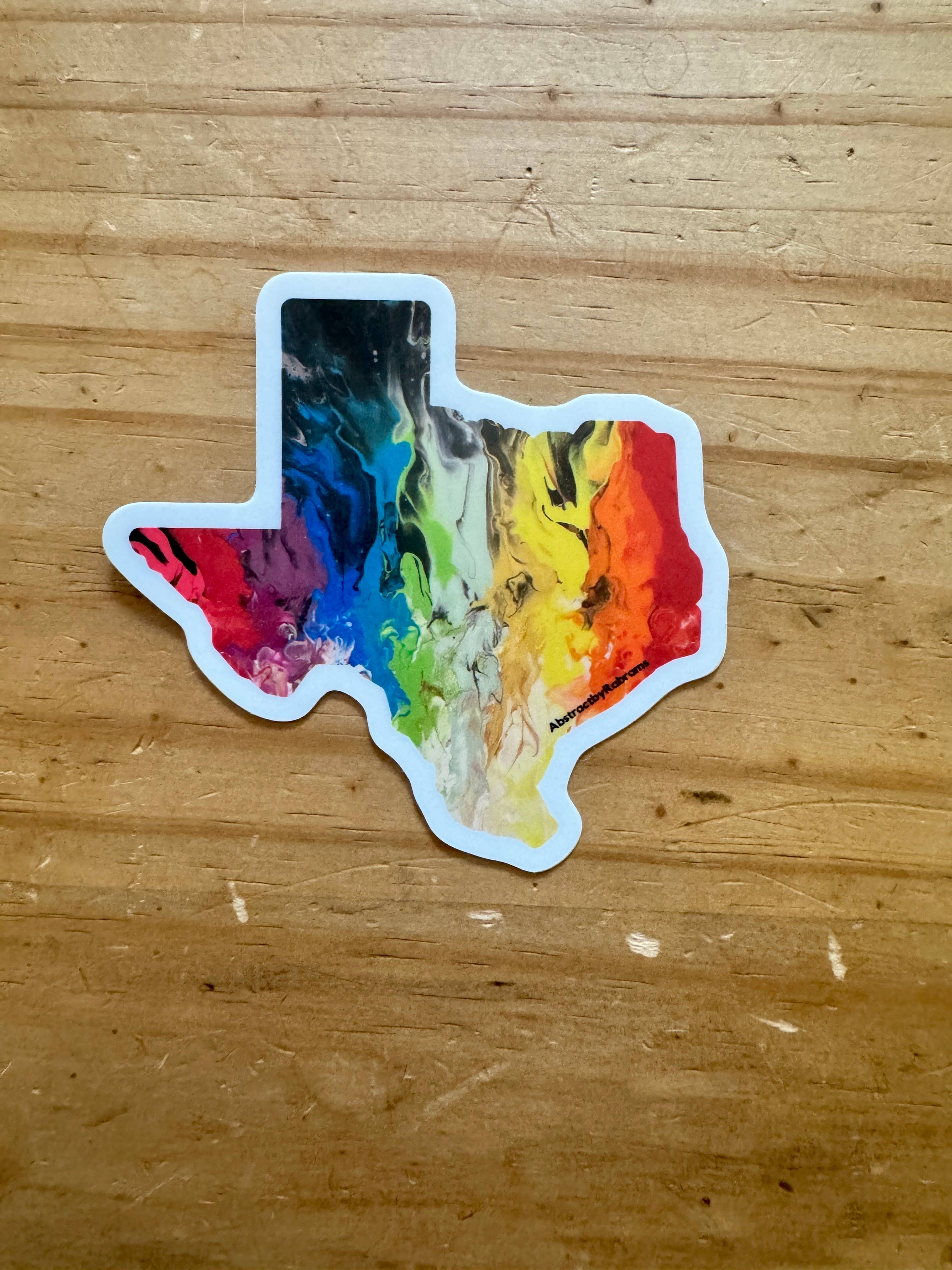 AbstractbyRabrams - Wholesale Sticker - Texas Vinyl Sticker - LGBTQ - Progress Pride and Trans - 3"5