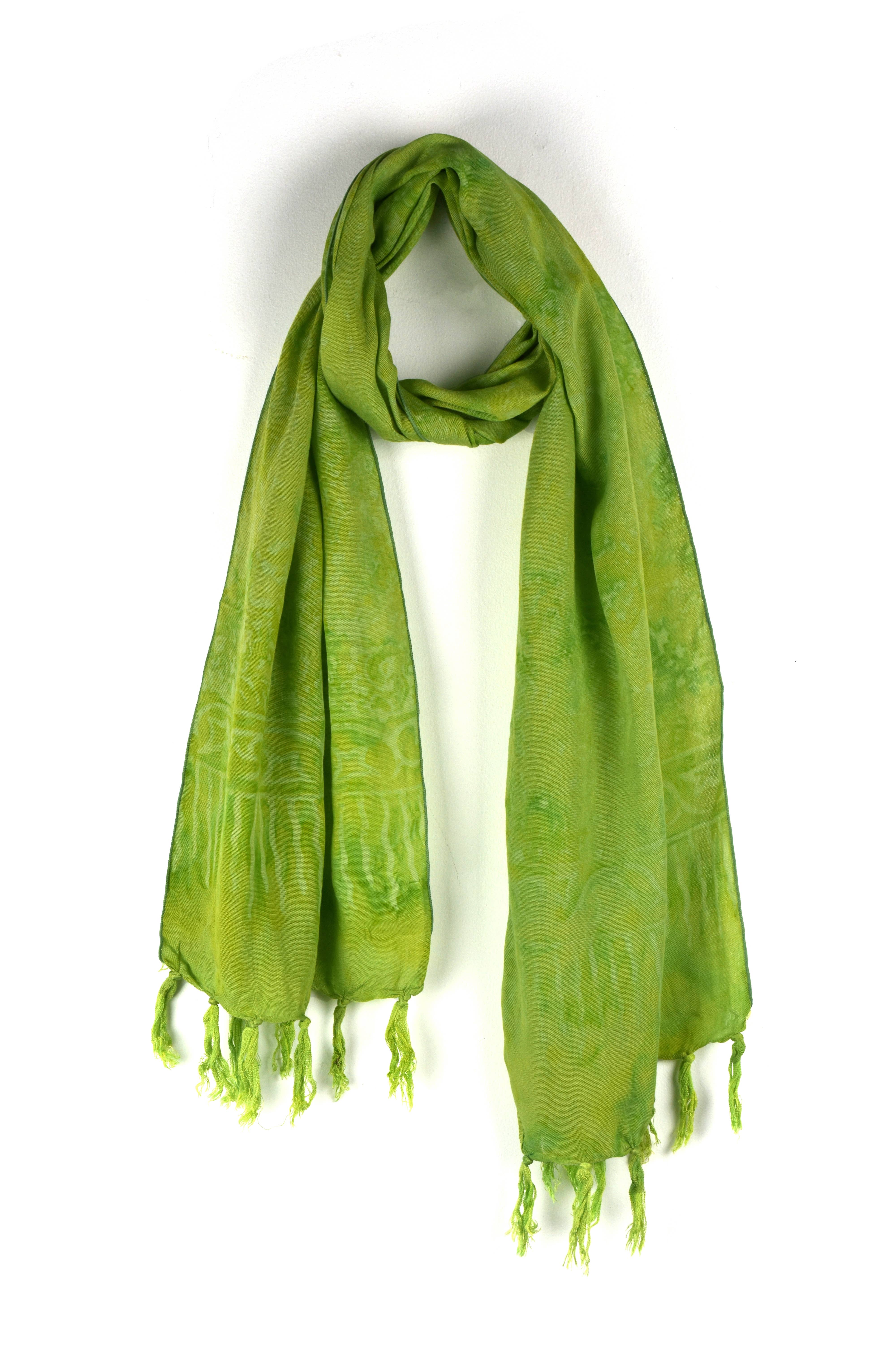 Nusantara Inc. - Wholesale Scarf - Women's - Rayon Batik Scarf - 98781 A-C (Knotted  Fringe)23