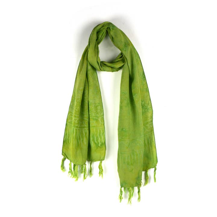 Nusantara Inc. - Wholesale Scarf - Women's - Rayon Batik Scarf - 98781 A-C (Knotted Fringe)23