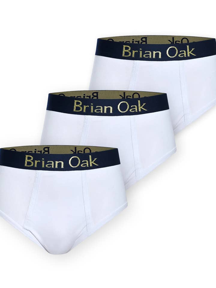 3er-Pack weiße Slips für den Großhandel von Brian Oak Limited