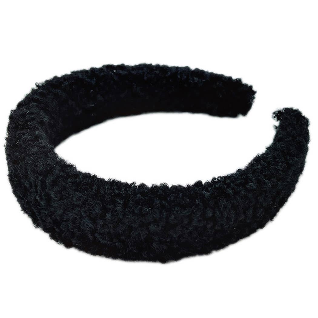 Fashion City – wholesale Pannband - Dam – Solid färg Sherpa pannband0