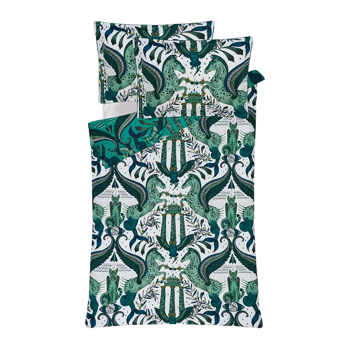 Peacock White Odyssey Bedding Set - UK/EU Sizing for wholesale on Faire3