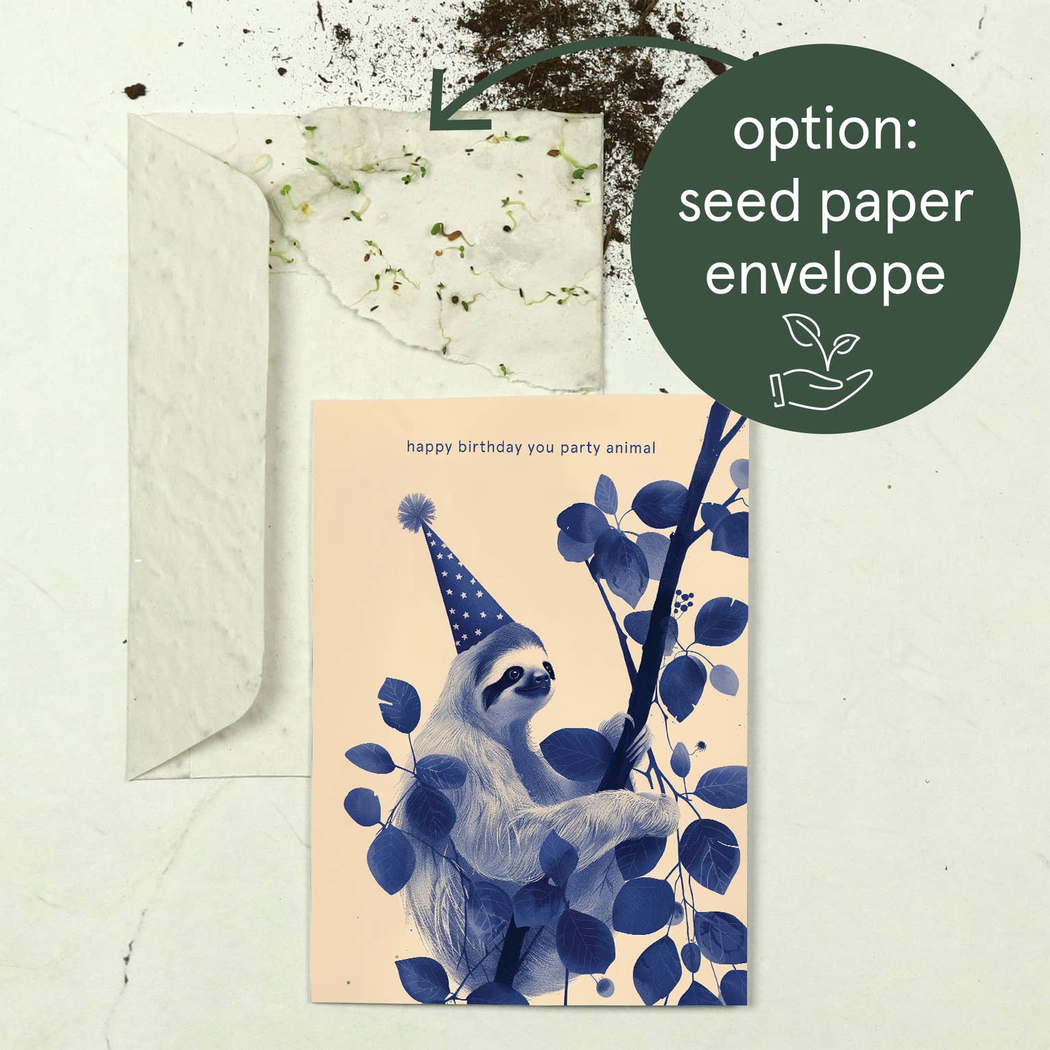 Botanopia - gifts , decor and cards for plant lovers - Vente Carte de vœux classique - Joyeux anniversaire, espèce de fêtard | Carte d'anniversaire humoristique8