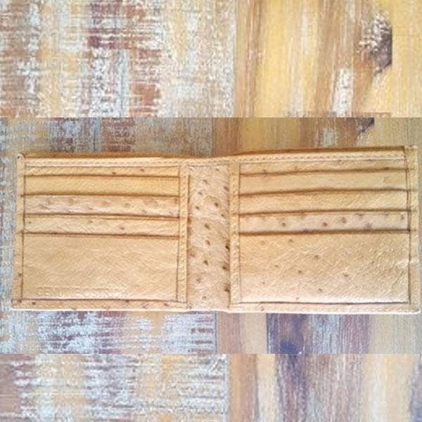 KOLUNTU - Vente Portefeuille – femme - Portefeuille mince en cuir d'autruche2