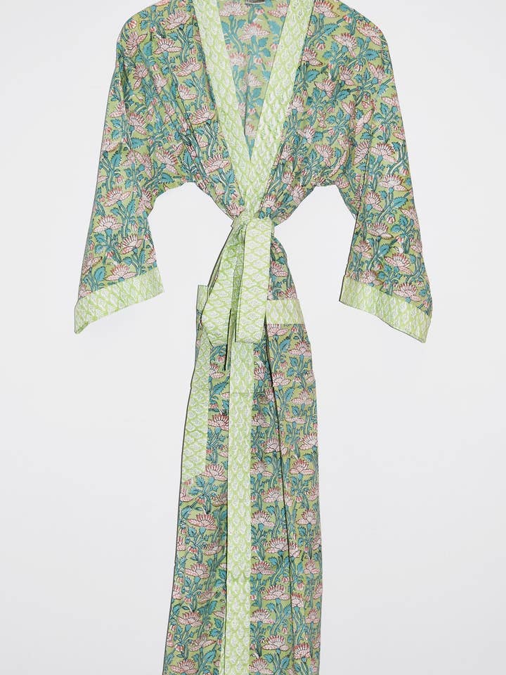 Kerala Long Robe | Lily Green for wholesale by Amisha