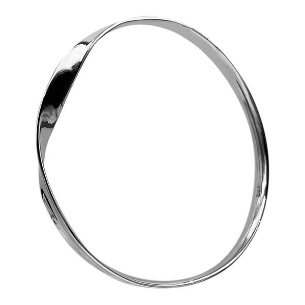 Concave Twisted Sterling Bangle for wholesale by The East Wind Silver Co. ltd.