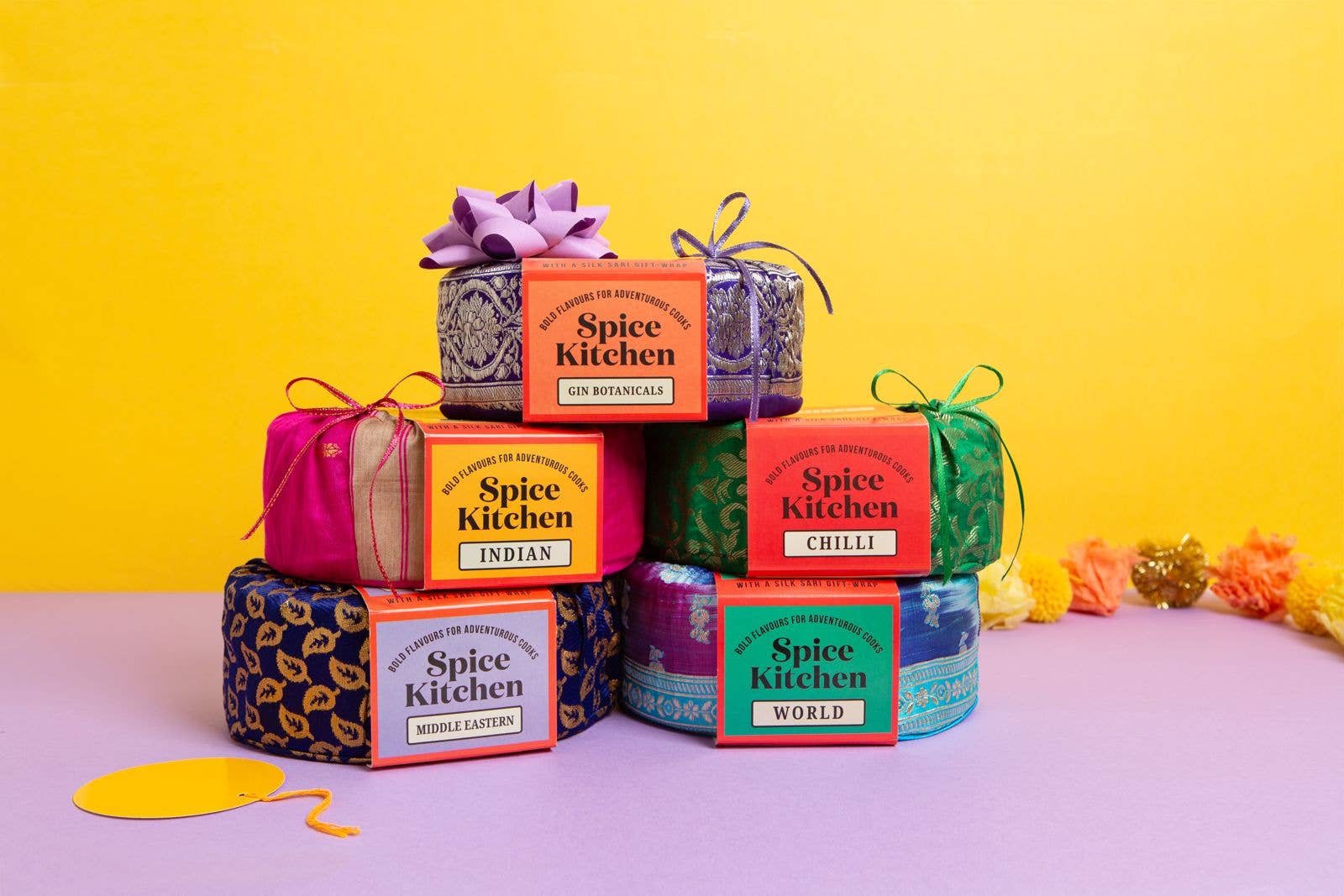 Spice Kitchen - Wholesale Dried Spice Mix - World Spice Tin Blends & Rubs and Silk Sari Wrap10