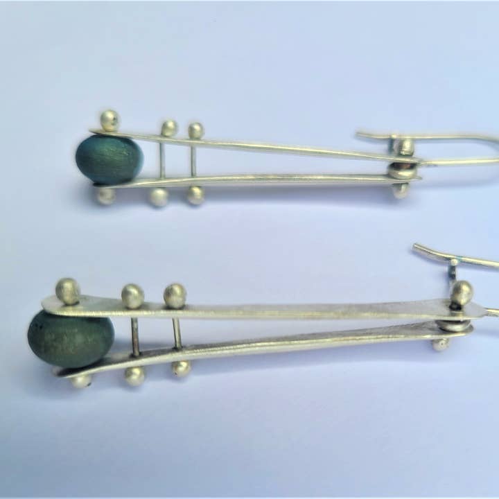 Ladder Druzy Earrings for wholesale by JL Merrill Metalworks