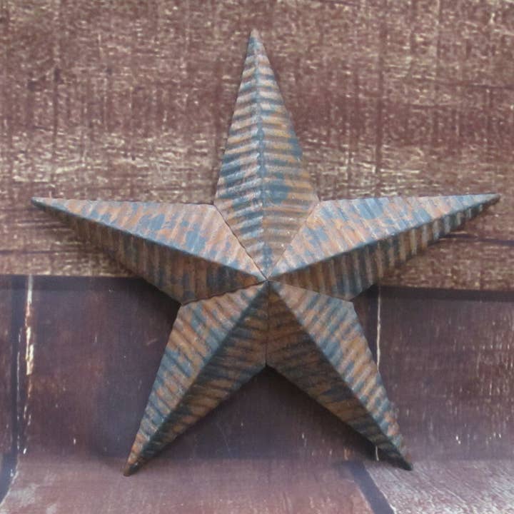 Estrella de granero pequeña de metal corrugado para venta al por mayor de A.T. Imports