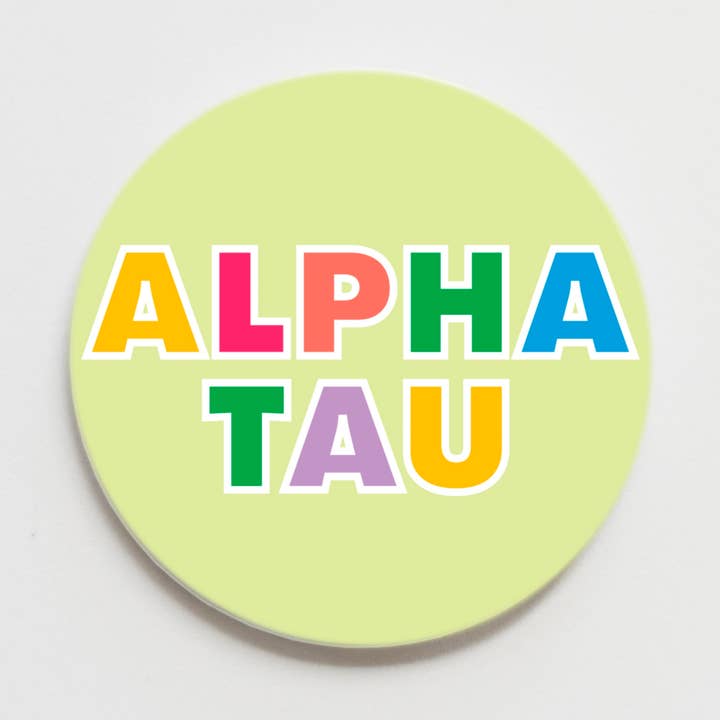 Alpha Sigma Tau Color Me Greek Button - 2.25 inch for wholesale by Good Vibez Collegiate