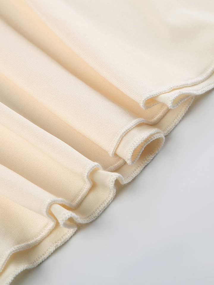 BEIGE Sheer Lace Flare Maxi Skirt for wholesale on Faire10