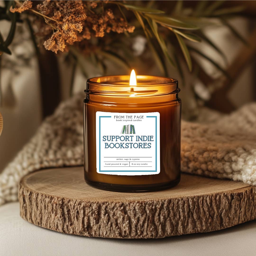 From the Page - Wholesale Jar/Filled Candle - Support Indie Bookstores | Book Inspired Soy Candle