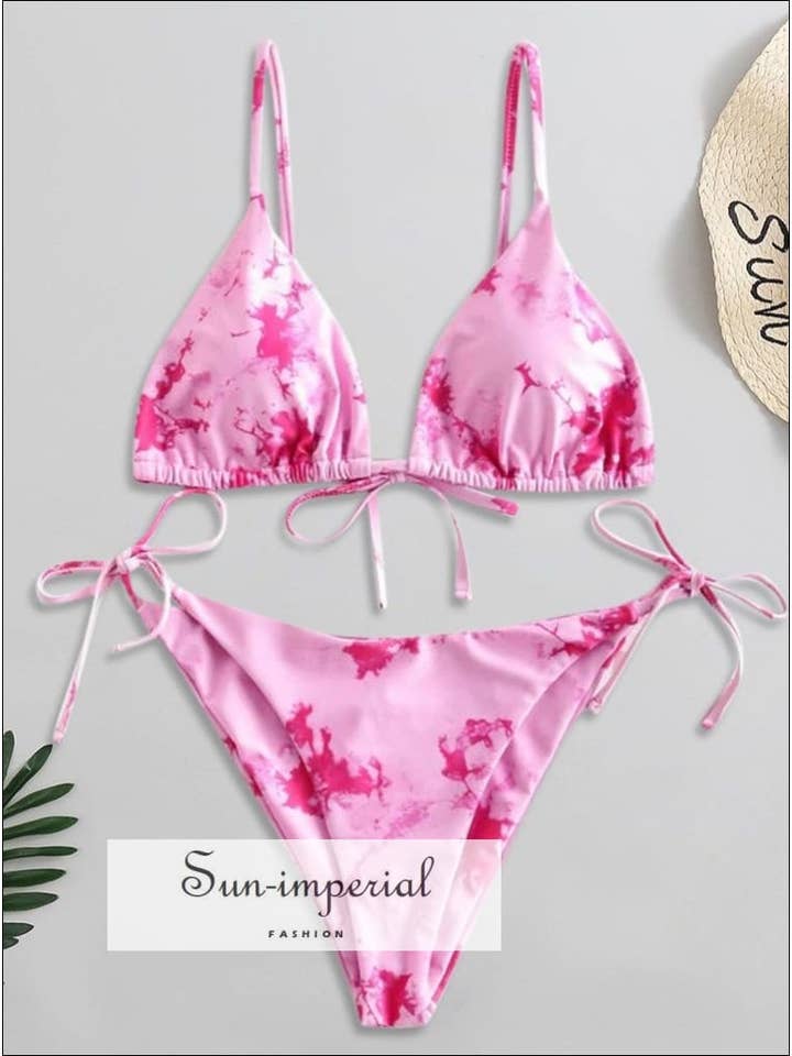 Sun Imperial - Wholesale Two Piece Swimsuit - Women's - Tie Dye String Bikini Swimsuit - Day Sky Blue4