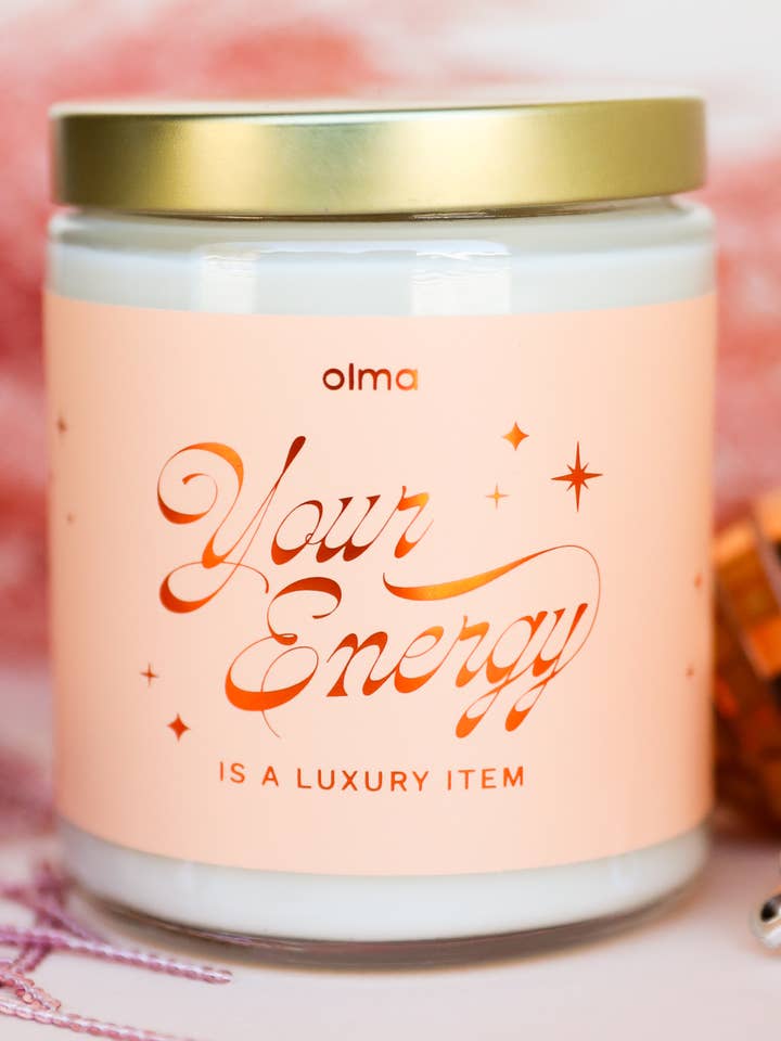 Energy is a Luxury - Music Lover Candles - Clear for wholesale by JaxKelly Candles