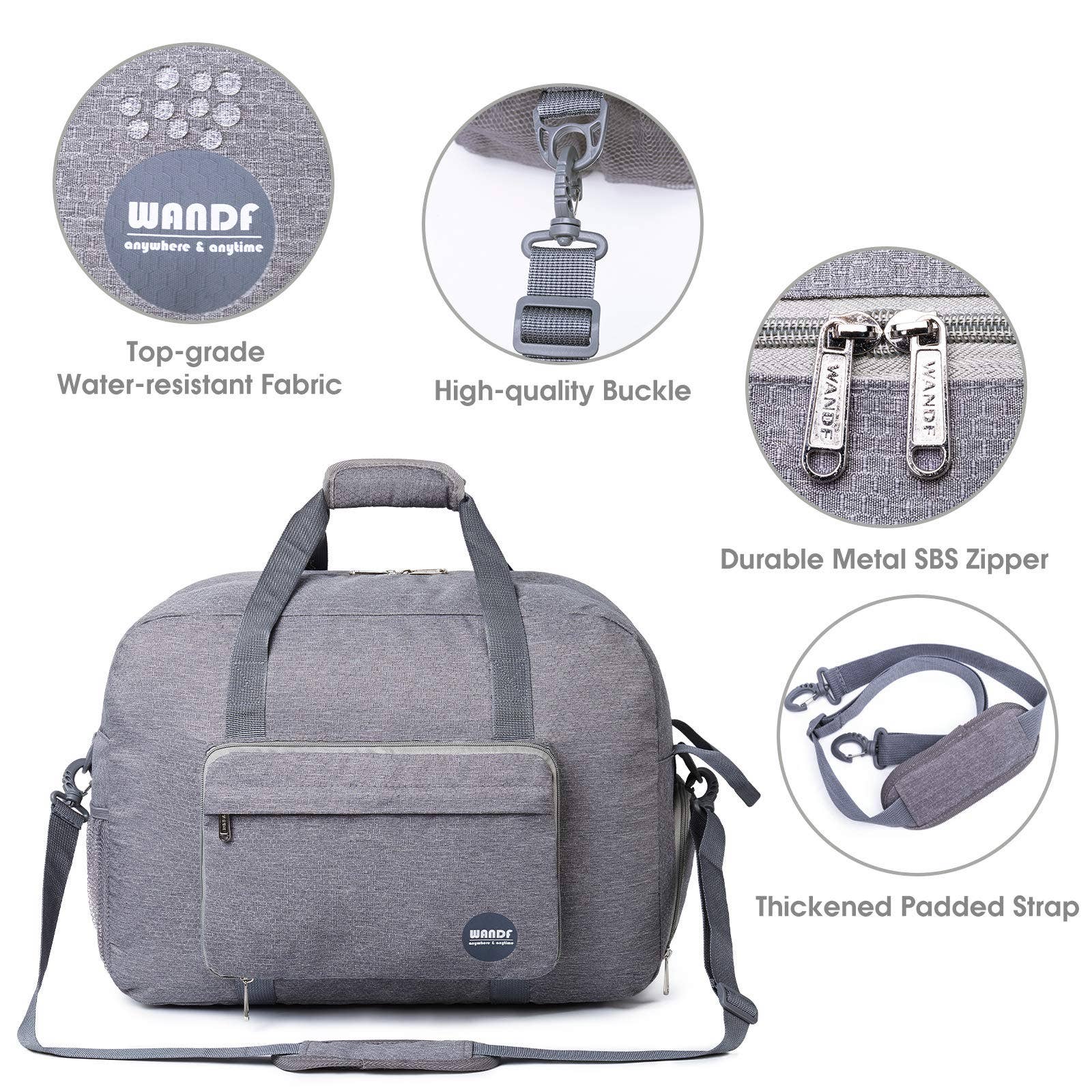 wandf – Saco de viagem - Unissexo por atacado – Mochila de viagem de bolso RFID anti-roubo WANDF preta12