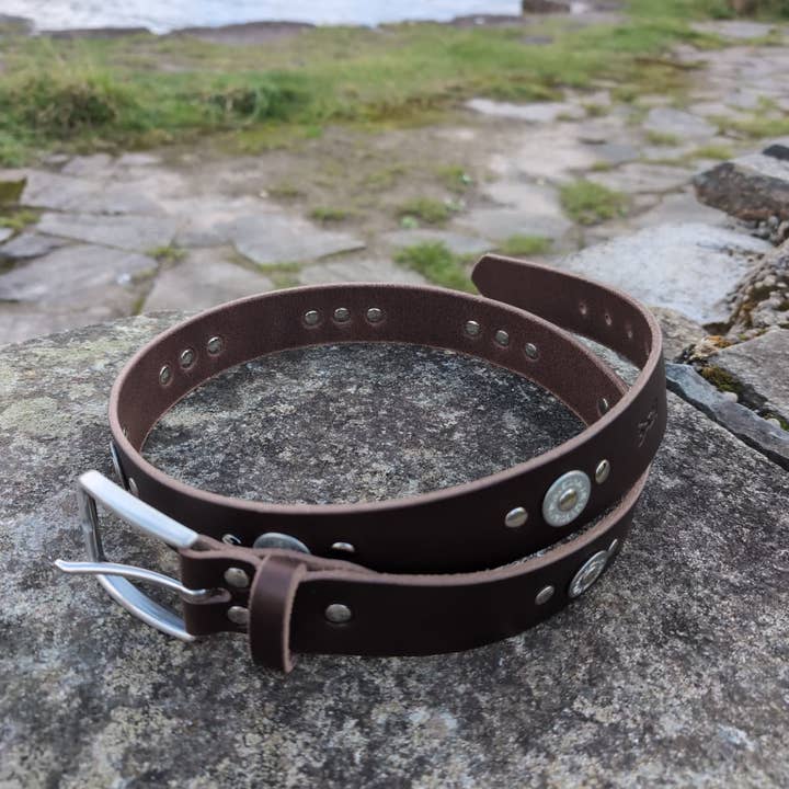 J Boult Designs – wholesale Belt – Men's – Shotgun Cartridge Leather Belt — Handmade for country men3