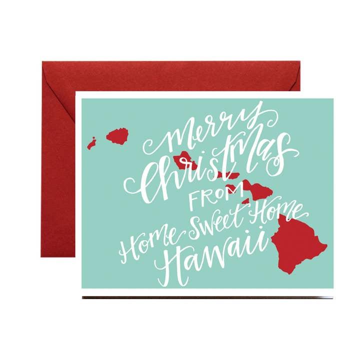 Carte de vœux « Joyeux Noël » de Home Sweet Home Hawaii pour la vente par Stately Made