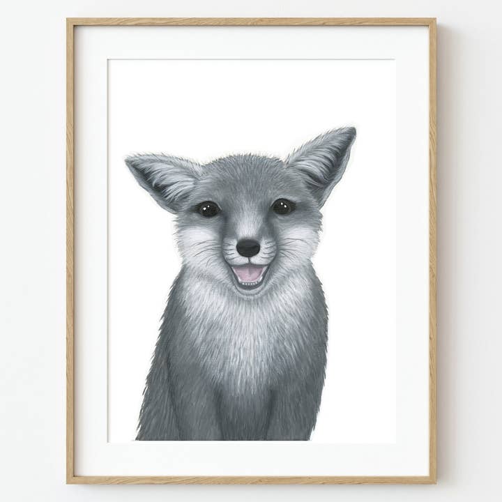 Fox Acrylic Painting, Woodland Animal Art for wholesale by Reflections by Megan
