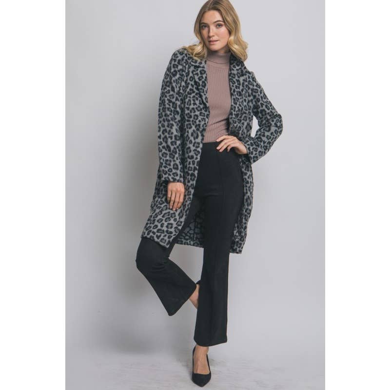 IVE - Wholesale Coat - Women's - Single Button Leopard Print Coat3