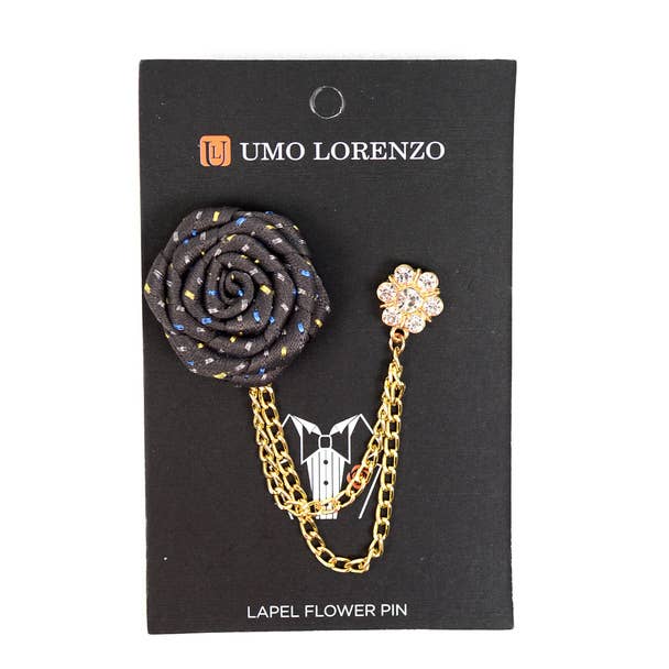 Selini New York - Wholesale Lapel Pin/Button - Men's Flower Boutonniere Clutch Back Lapel Pins2