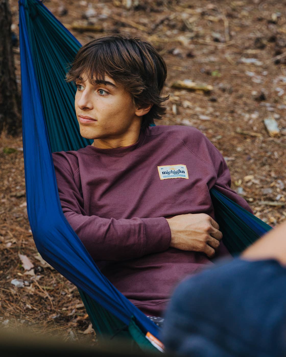 Stuck on Michigan - Vente Sweat-shirt – unisexe - Chandail ras du cou léger Michigan Patch7