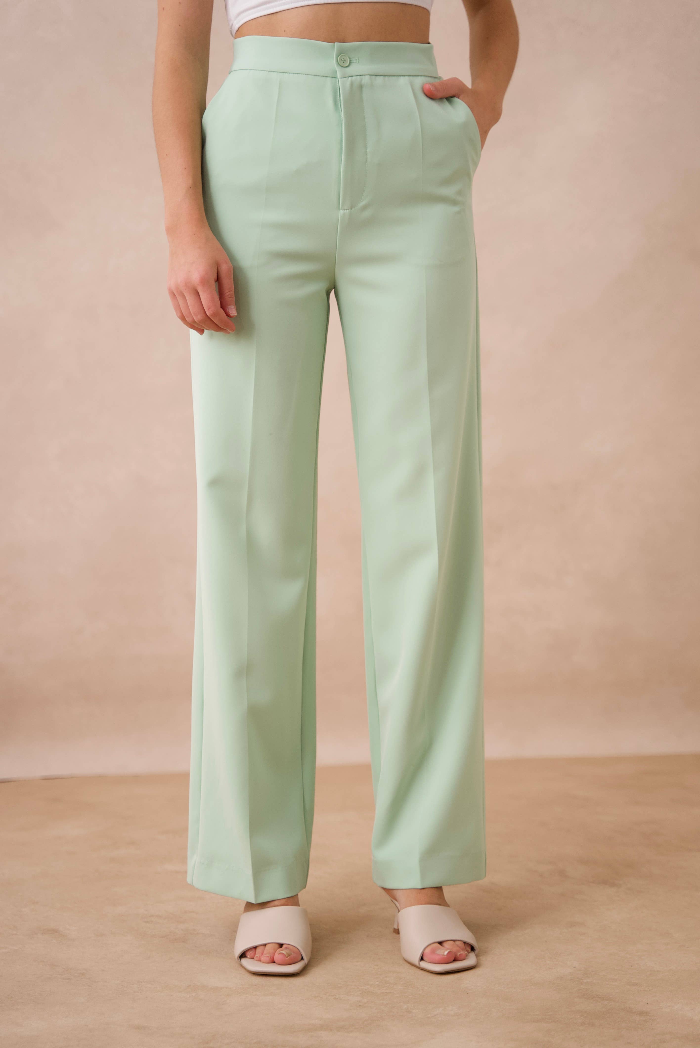 Attentif Paris - Vente Pantalon – femme - [Timeless] Pantalon unie coupe droite23