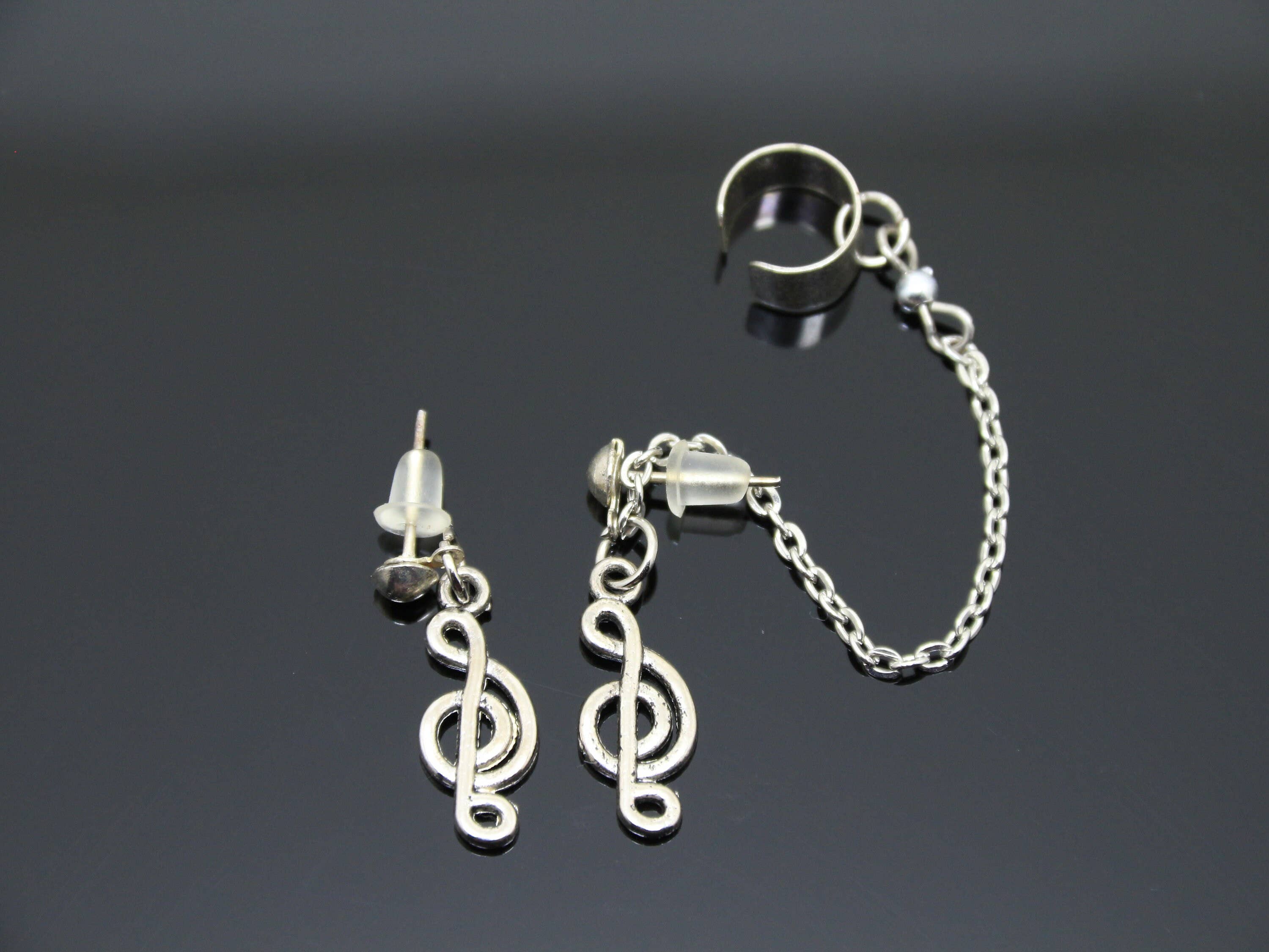 SomeBijoux4You - Vendita all'ingrosso Orecchini ear cuff/ear wrap - Orecchini a forma di chiave di violino, a forma di chiave di violino, senza perforazione della cartilagine9