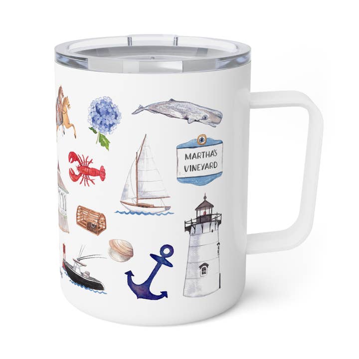 Caneca de Viagem Isotérmica Martha's Vineyard Forever! por atacado de The Muddy Dog