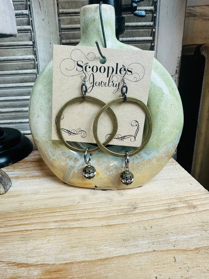 Gorgeous Bronze Crystal Earring for wholesale by Scooples Jewelry