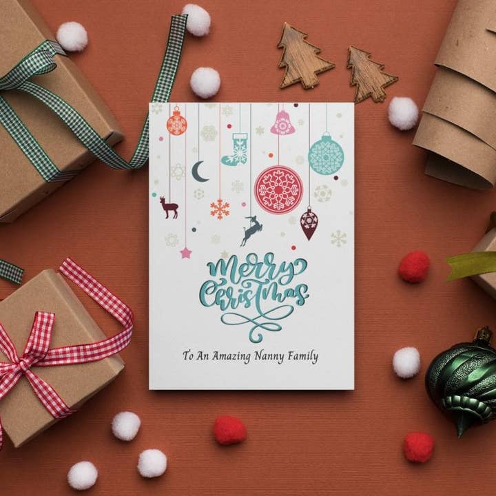 Merry Christmas To An Amazing Family for wholesale by The Nanny Cards