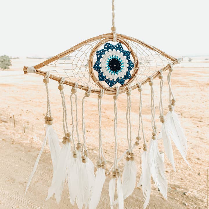 Liv Rocks - Wholesale Dream Catcher - Evil Eye Dream Catcher - Feather Boho Home Decor1