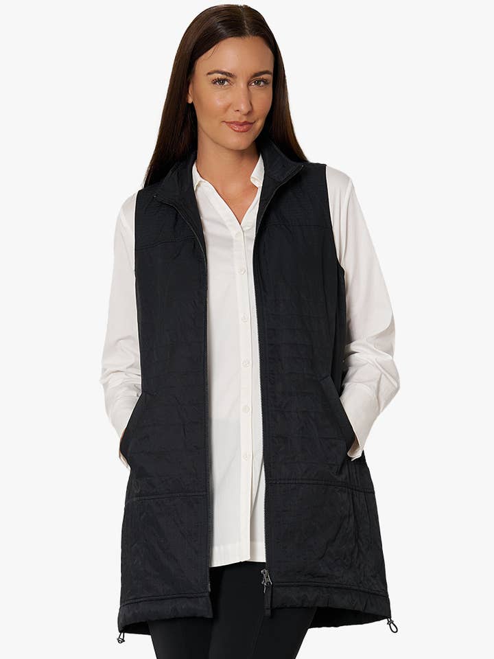 Stella Carakasi - Wholesale Outerwear Vest - Women's - Women's Zip-Front On The Go Vest11