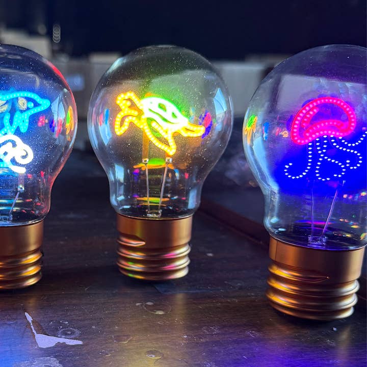 29 Tonight - Wholesale Decorative Tabletop Object - Lightbulb Neon Lamp- Jellyfish (pink and blue)2