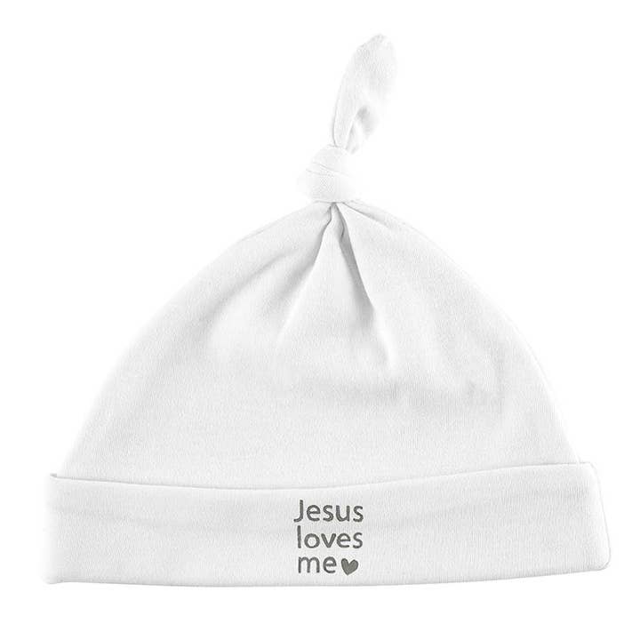 Knotted Hat - Jesus Loves Me for wholesale by Stephan Baby by Creative Brands