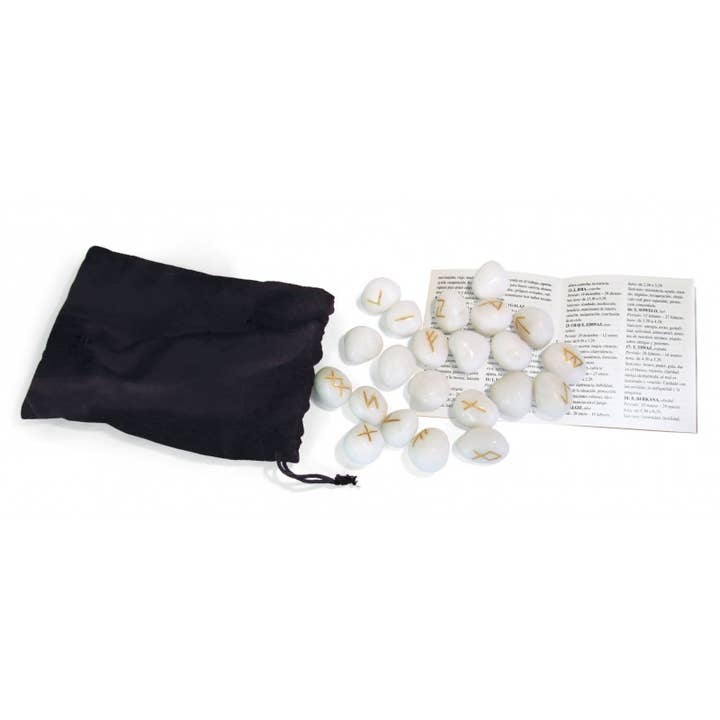 Cardshouse – wholesale Andlig sten/kristall – Vita Onyx Runes Lo Scarabeo
