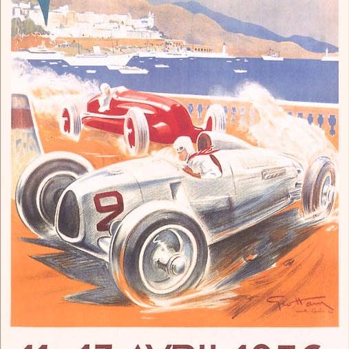 Impression d'art TR-380 Grand Prix à Monaco pour la vente par Found Image Press