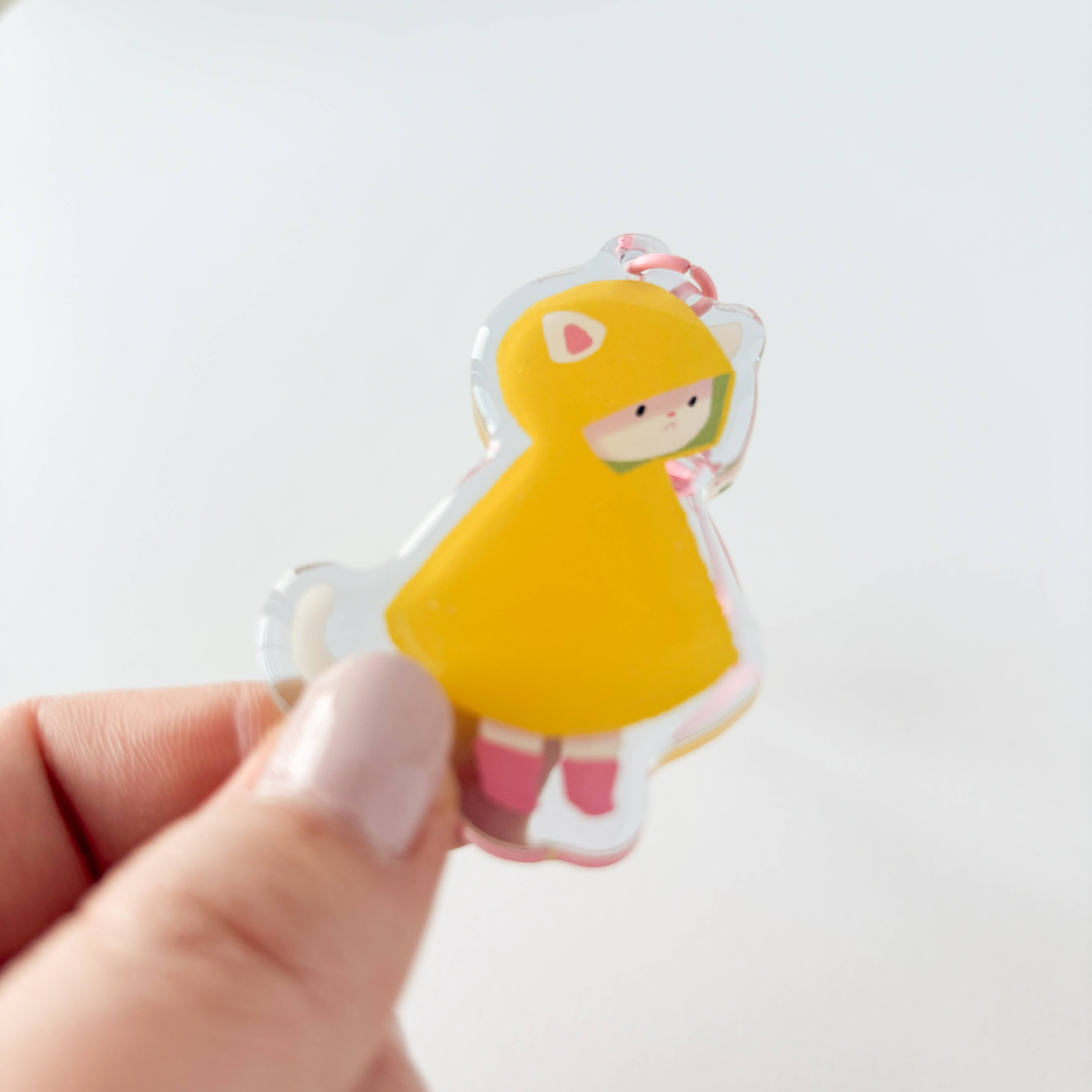 goyangii - Wholesale Keychain - Unisex - Rainy Cat Glitter Acrylic Keychain2