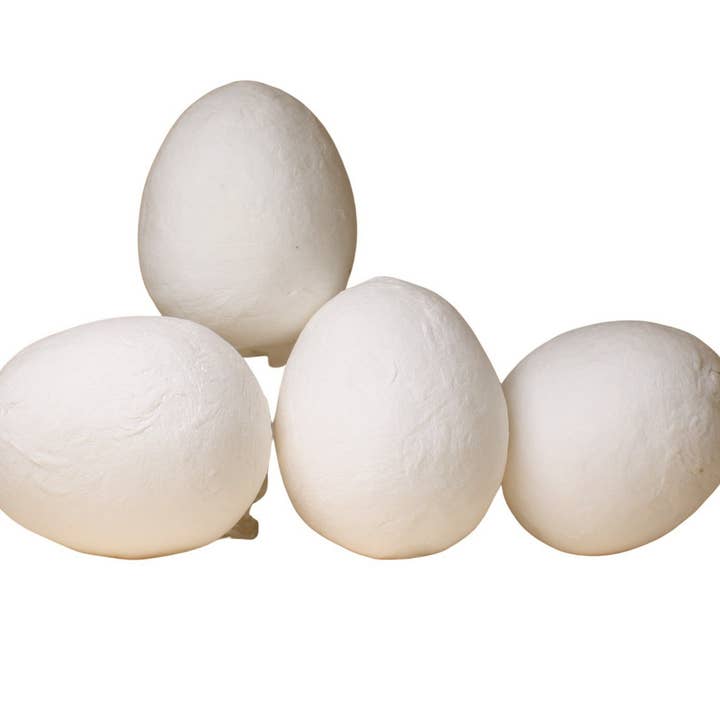 Large White Spun Cotton Eggs, 6-Pack for wholesale on Faire1