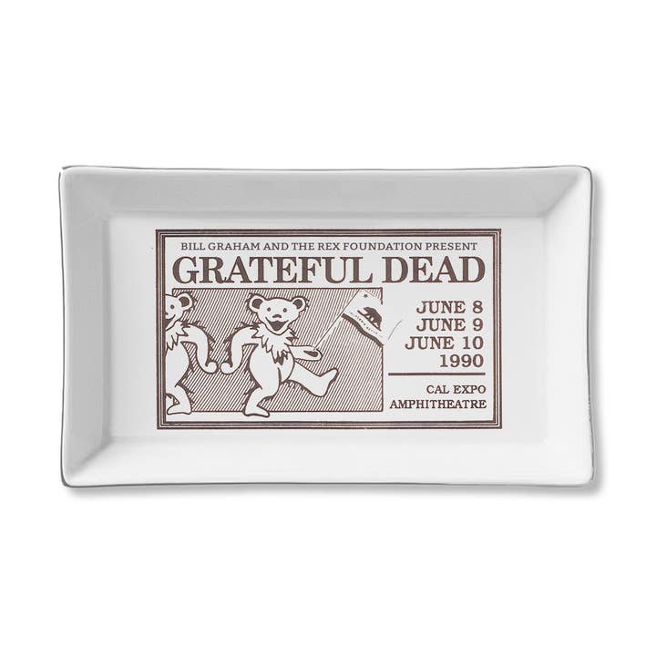 Ceramic Tray - Grateful Dead Concert Ticket for wholesale by Toss Designs