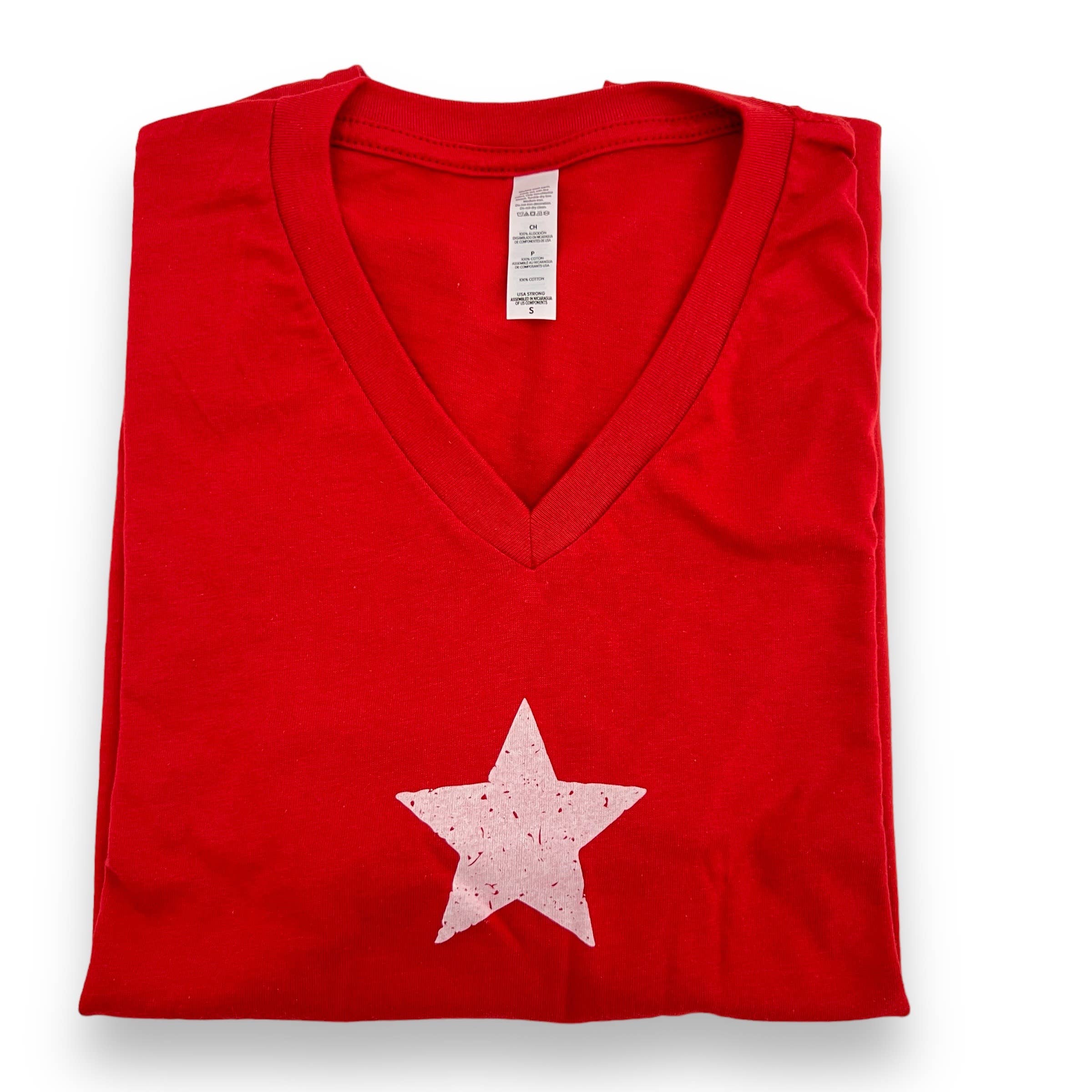 Wholesale Star 4th of July Red Graphic Tee for your store - Faire