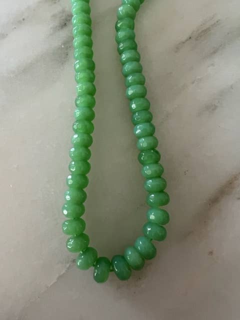 Sonya Renee Jewelry - Wholesale Beaded/Pearl Necklace - Candice Necklace - faceted and smooth gemstone roundels37