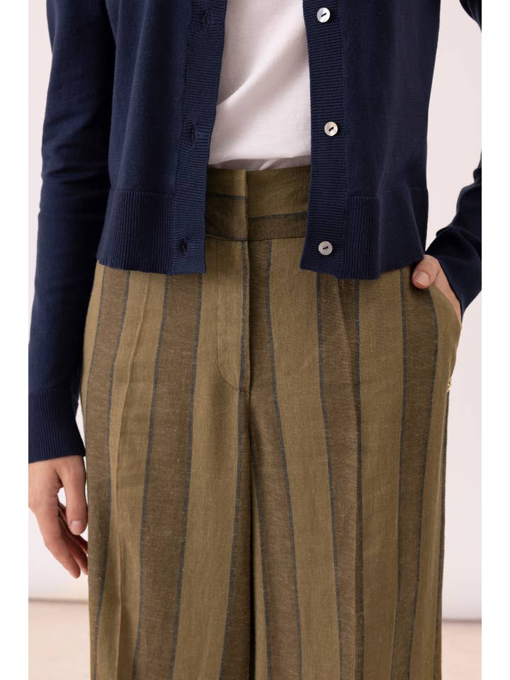 Lanidor - Wholesale Pants - Women's - Striped Wide-Leg Pants (408964-273)