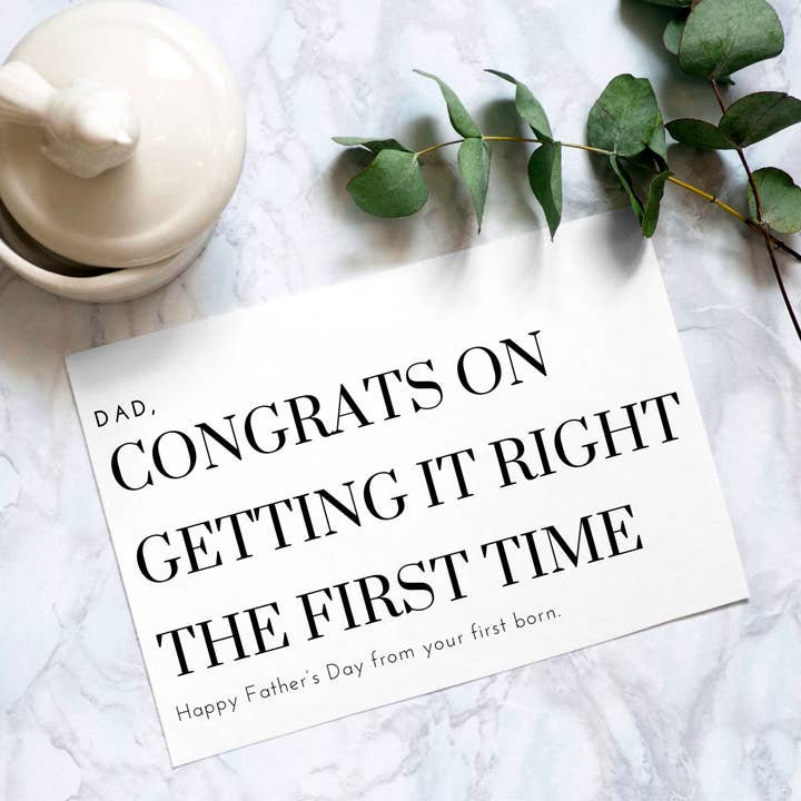 Carte pour la fête des pères, cartes de vœux amusantes, cadeau de boutique de cadeaux pour la vente par MJ Alleyway