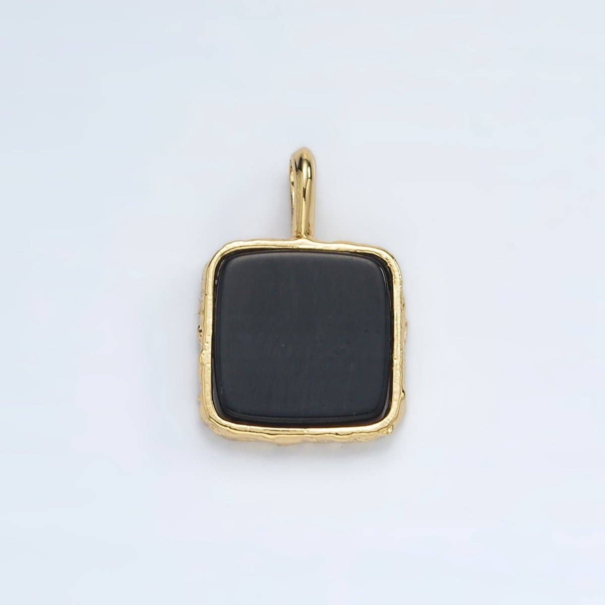 Aim Eternal – wholesale Individuell berlock/hänge – 24K Guld Fylld 18mm Fyrkantig Naturlig Ädelsten Folie Hänge | AA1358-AA13640