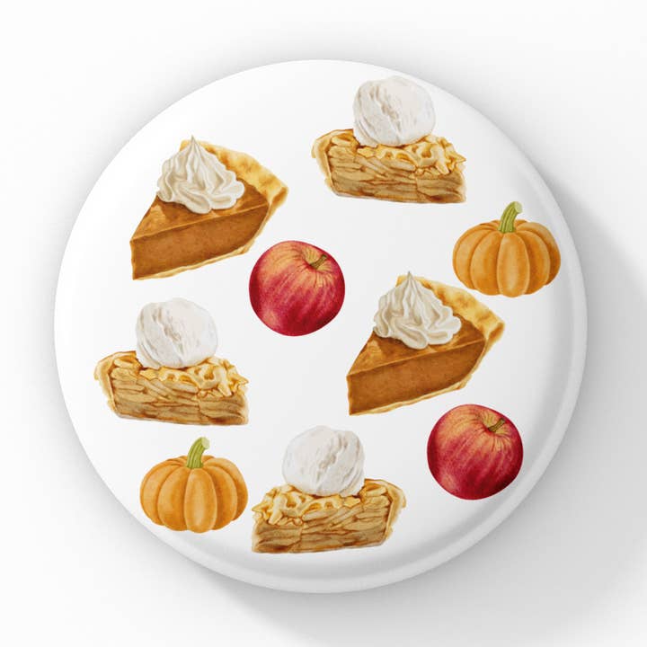 Pie Pin, Pie Keychain, Pie Magnet for wholesale by NatureCuts