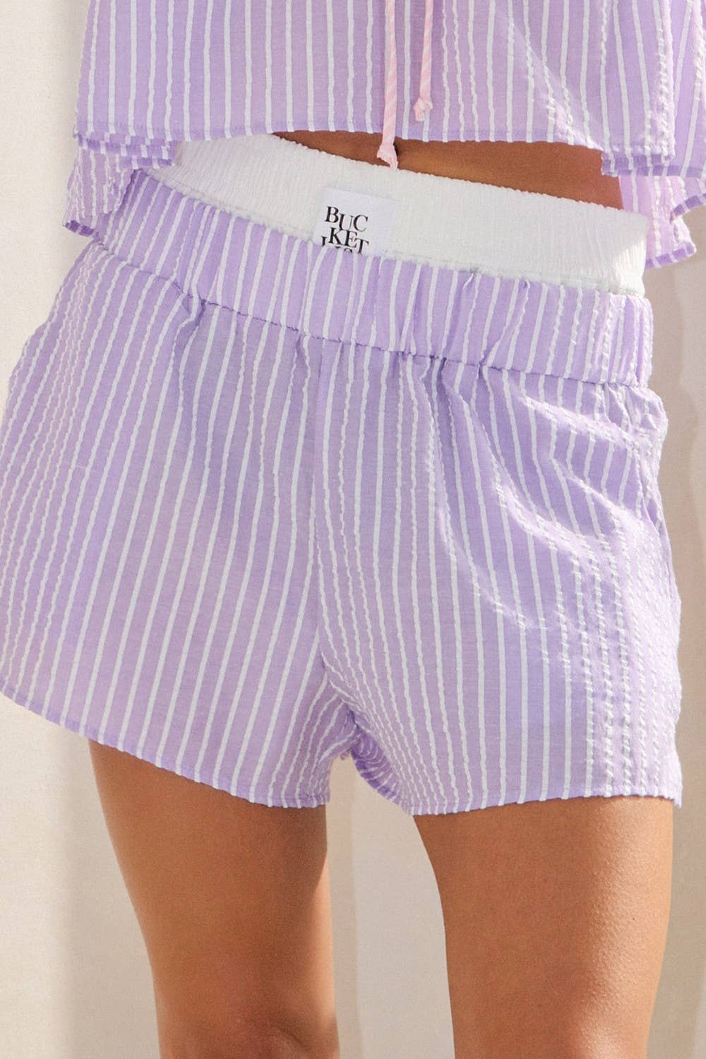 Sky blue P5492-1 Stripe Print Exposed Boxer Shorts
 for wholesale on Faire5